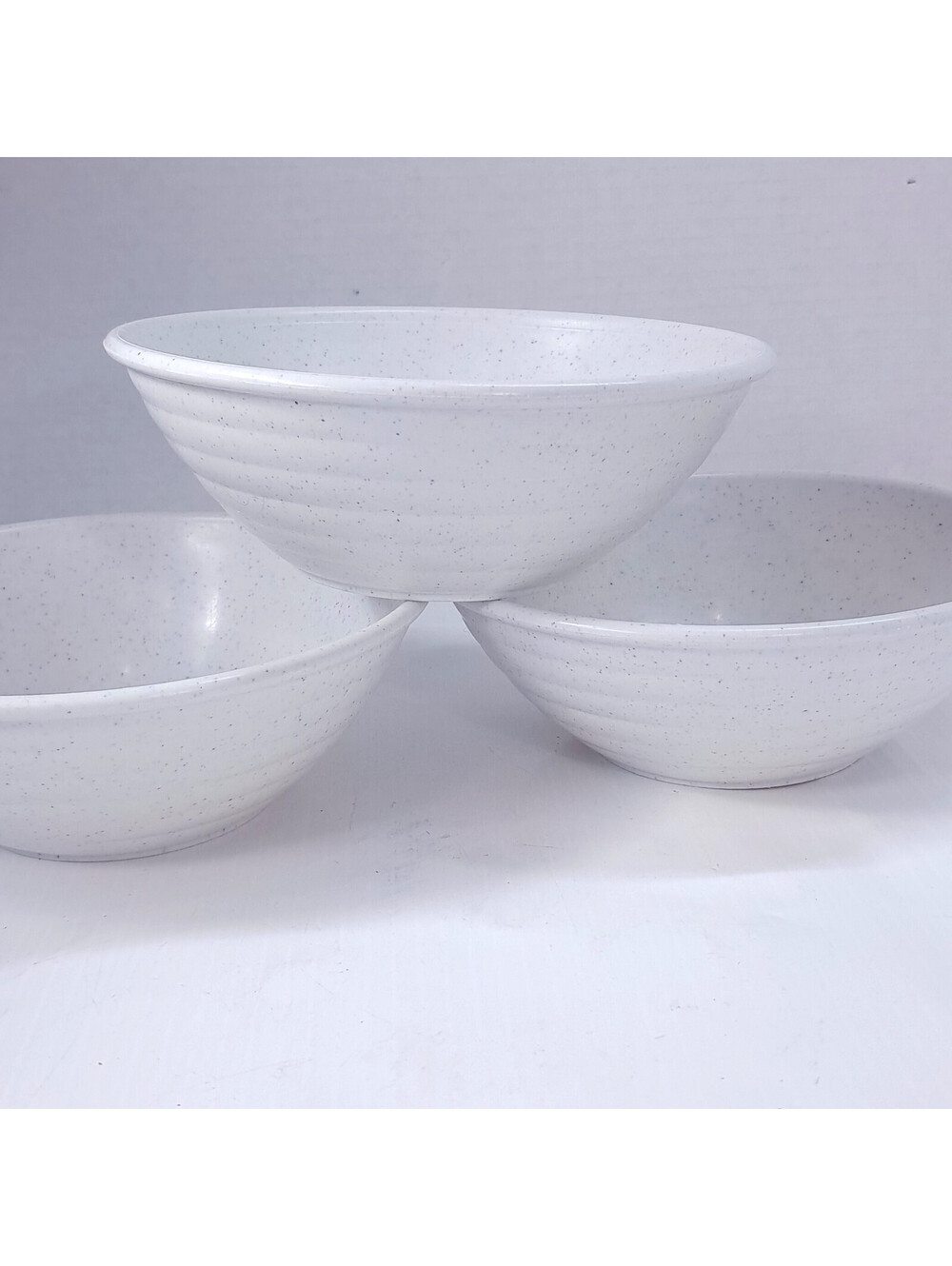 Nordic Ware Everyday Bowl SET 3 bowls Speckled Gray plastic Soup Cereal Salad